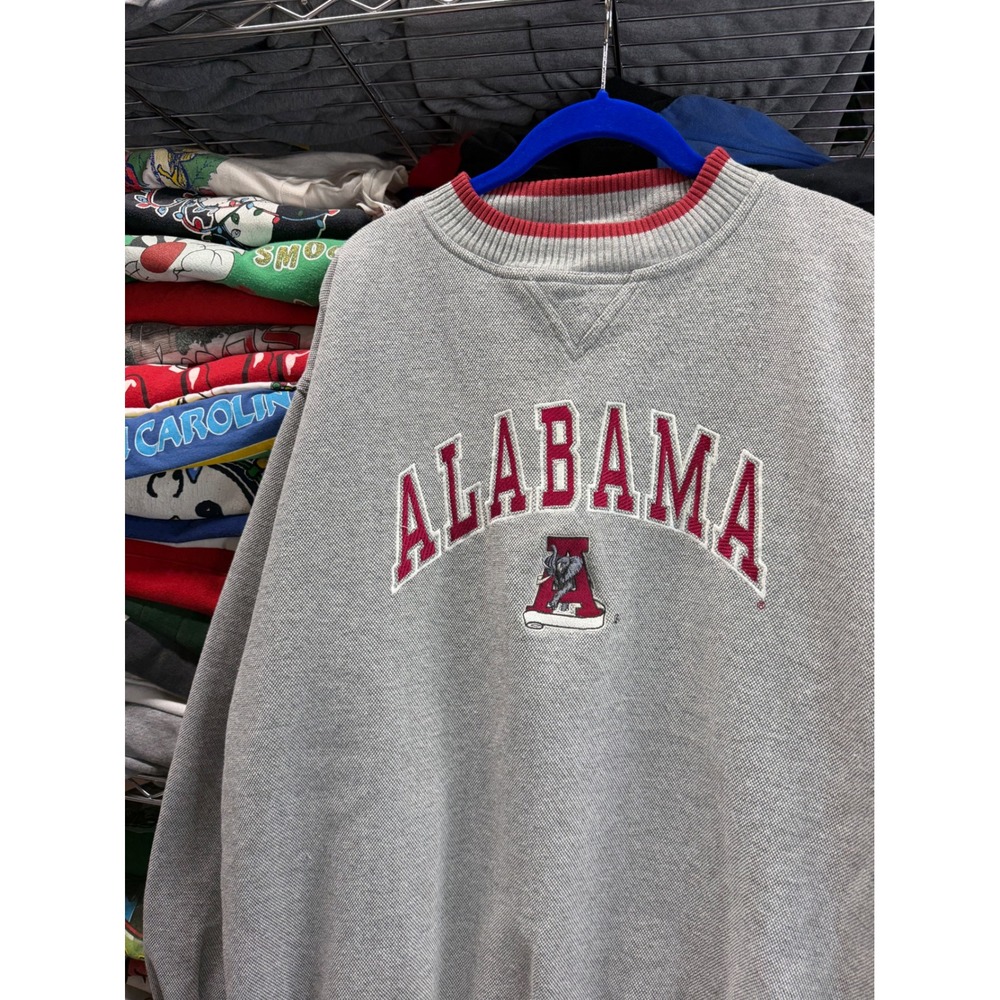 Logo Athletic Alabama Crimson Tide Sweatshirt Mens Large Grey Vintage NCAA 6478